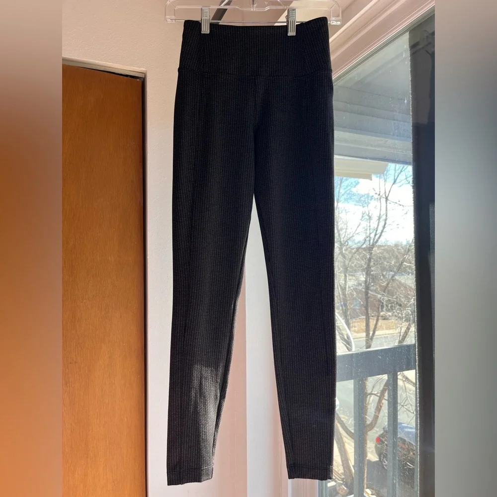 Athleta Delancey Houndstooth Brown Trouser Tight XXS